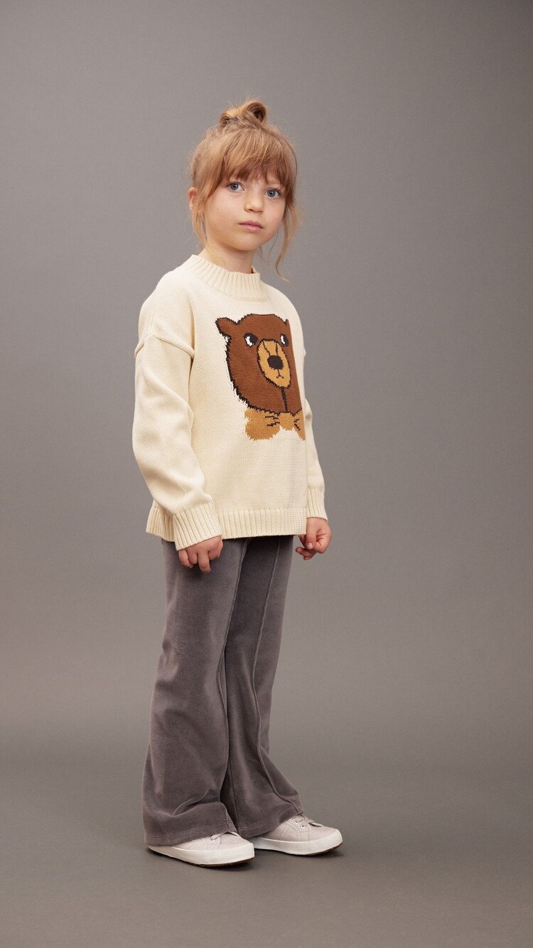 Mini Rodini Bear intarsia knit sweater