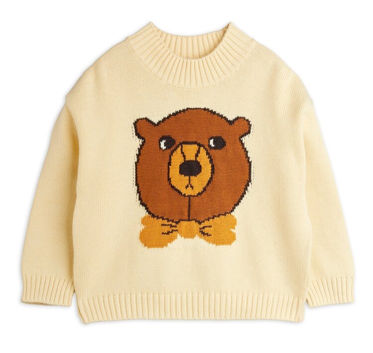 Mini Rodini Bear intarsia knit sweater