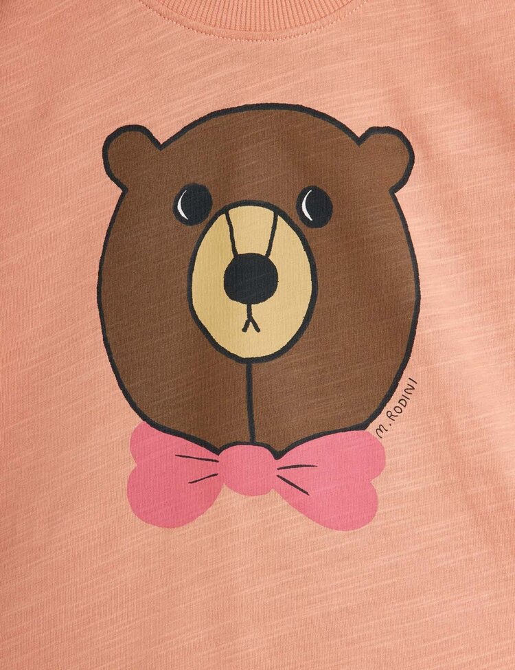 Mini Rodini Bear sp ss tee - Pink