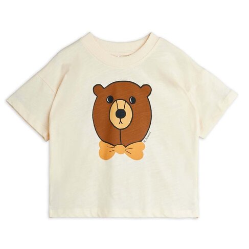 Mini Rodini Bear sp ss tee - Offwhite