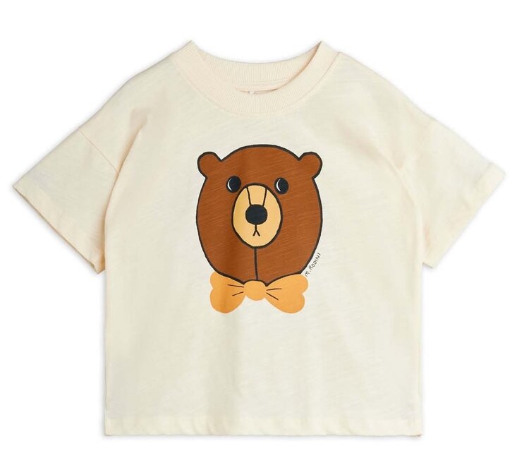 Mini Rodini Bear sp ss tee - Offwhite