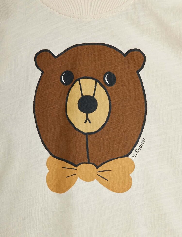 Mini Rodini Bear sp ss tee - Offwhite