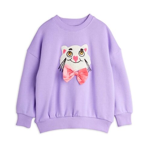 Mini Rodini Cat with bowtie chenille sweatshirt