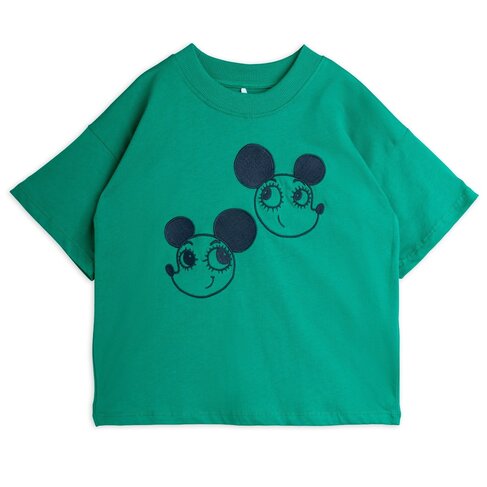 Mini Rodini Ritzratz emb ss tee - Green