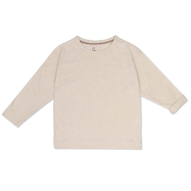 Phil & Phae Oversized tee l/s linen-blend - natural