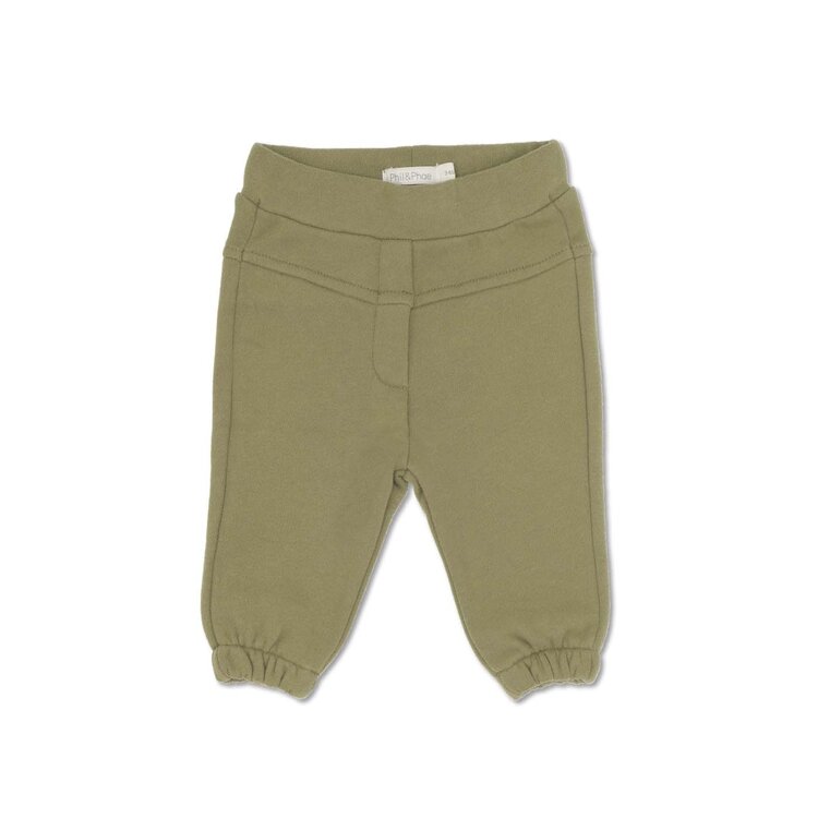 Phil & Phae Tapered baby sweat pants - soft moss