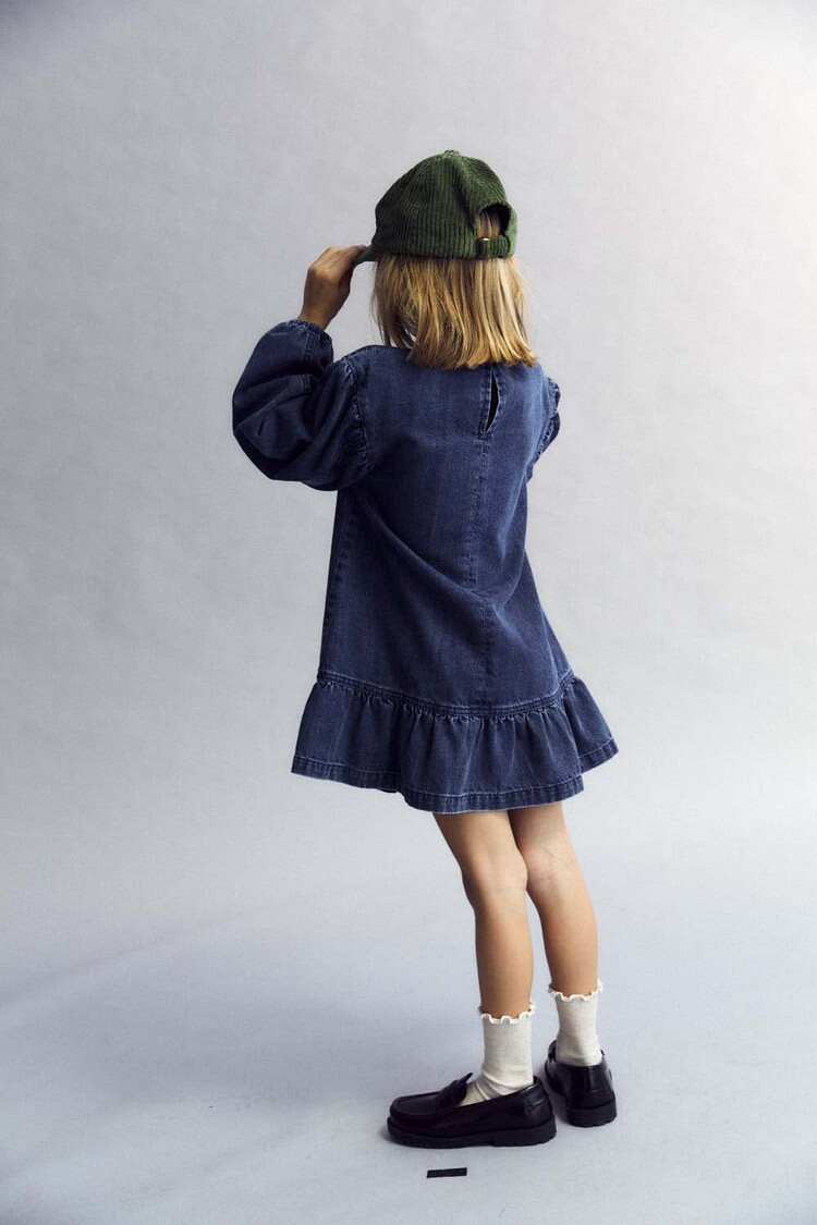 The New Society Mara Dress - Blue Denim