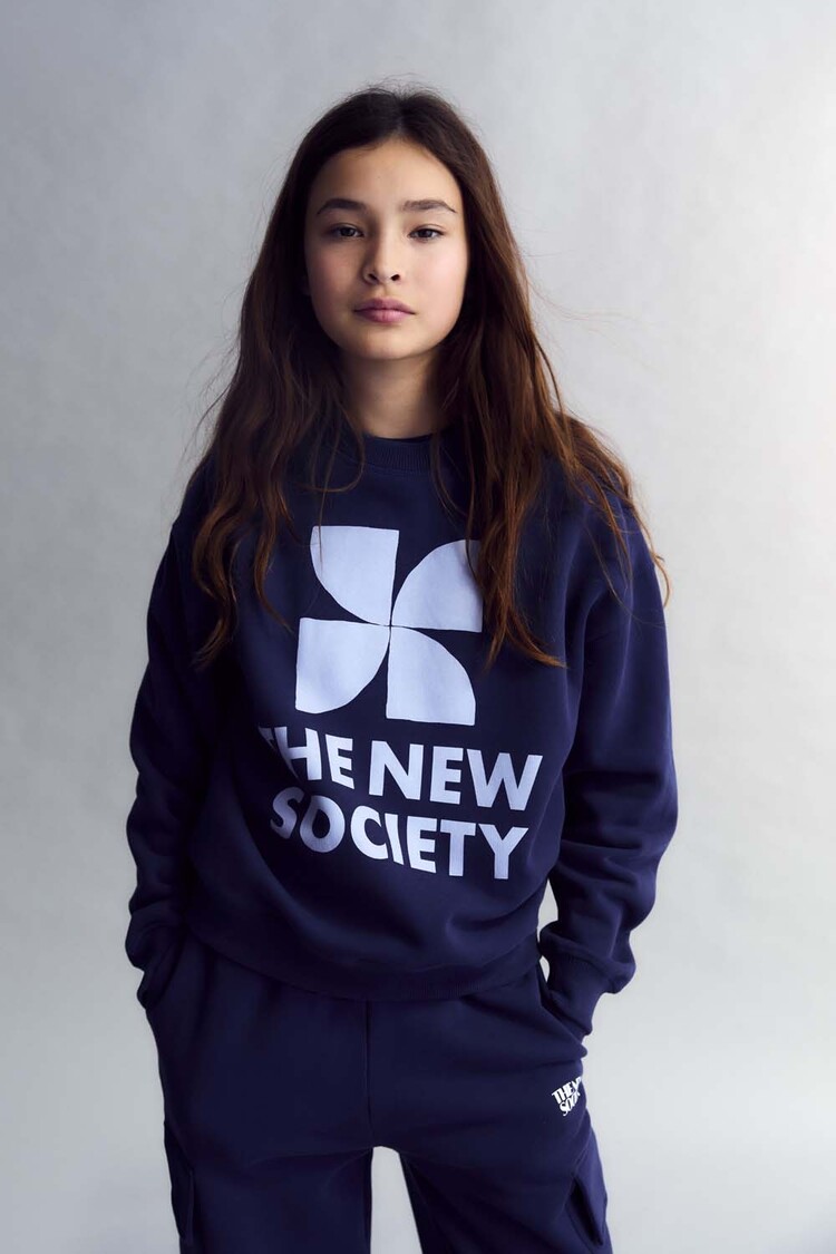The New Society TNS Logo Teen Sweatshirt - Infinite Navy
