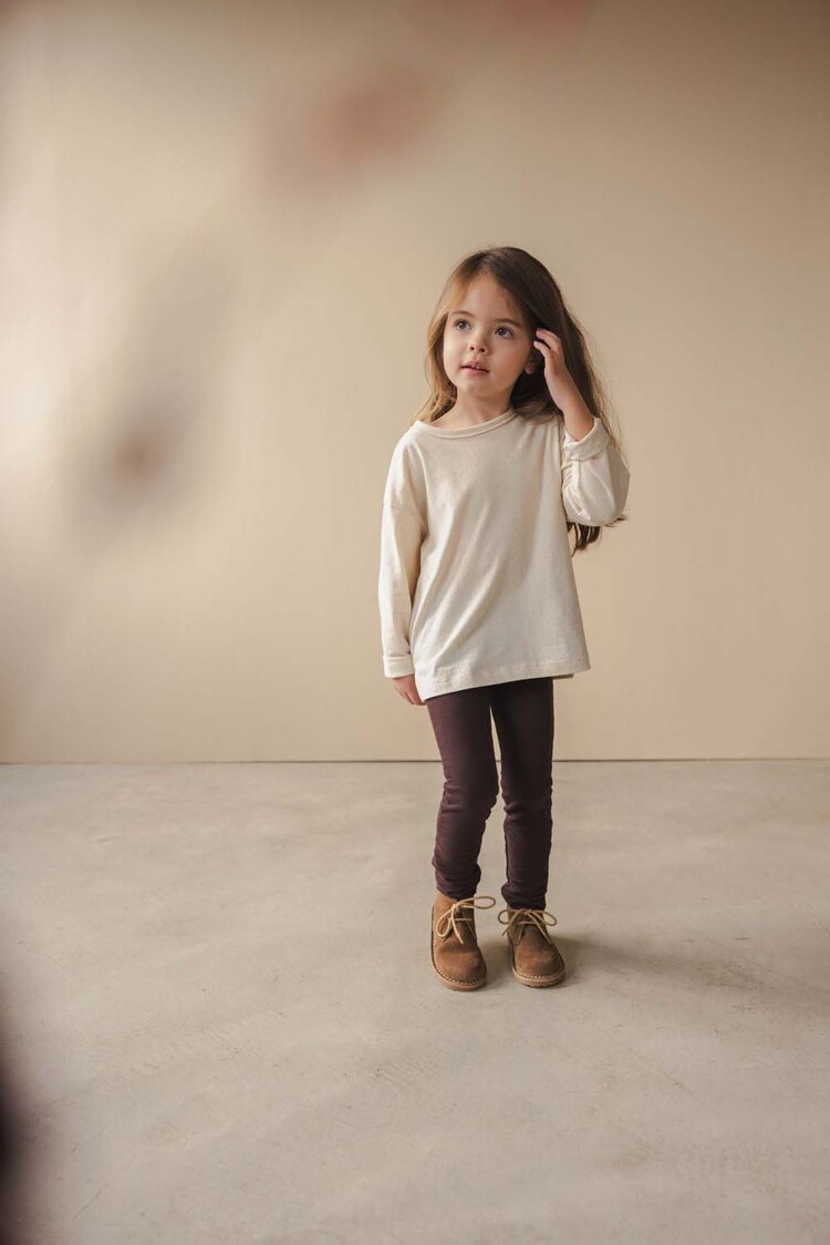 Phil & Phae Oversized tee l/s linen-blend - natural