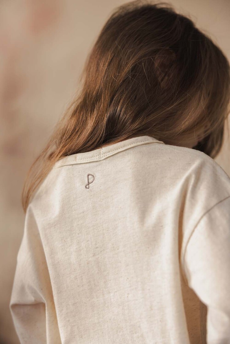 Phil & Phae Oversized tee l/s linen-blend - natural