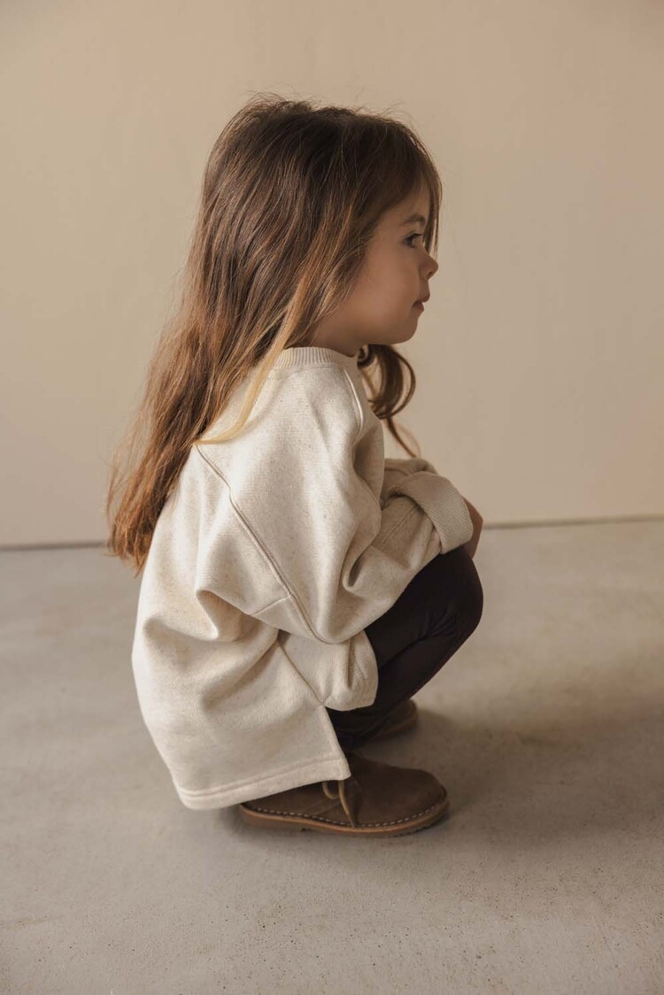 Phil & Phae Oversized tee l/s linen-blend - natural