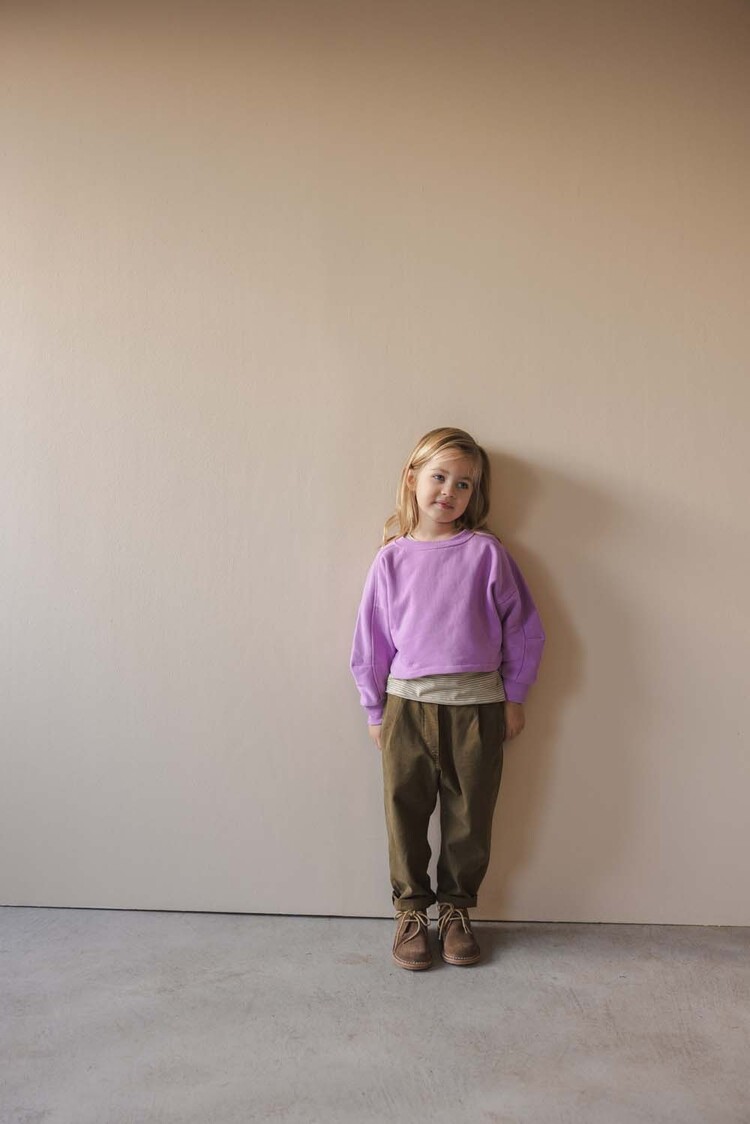 Phil & Phae Twill loose pants - dark moss