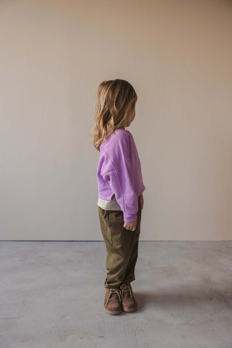 Phil & Phae Twill loose pants - dark moss