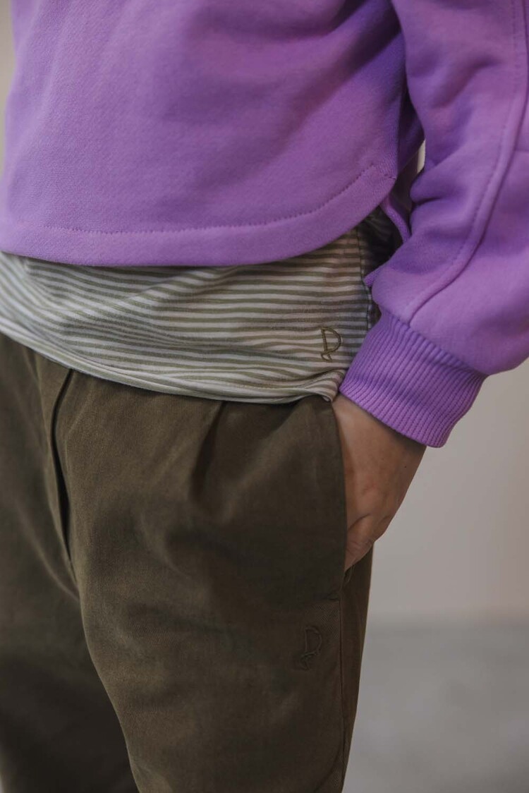 Phil & Phae Twill loose pants - dark moss