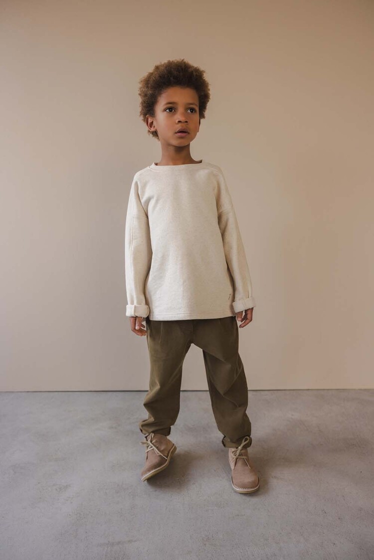 Phil & Phae Twill loose pants - dark moss