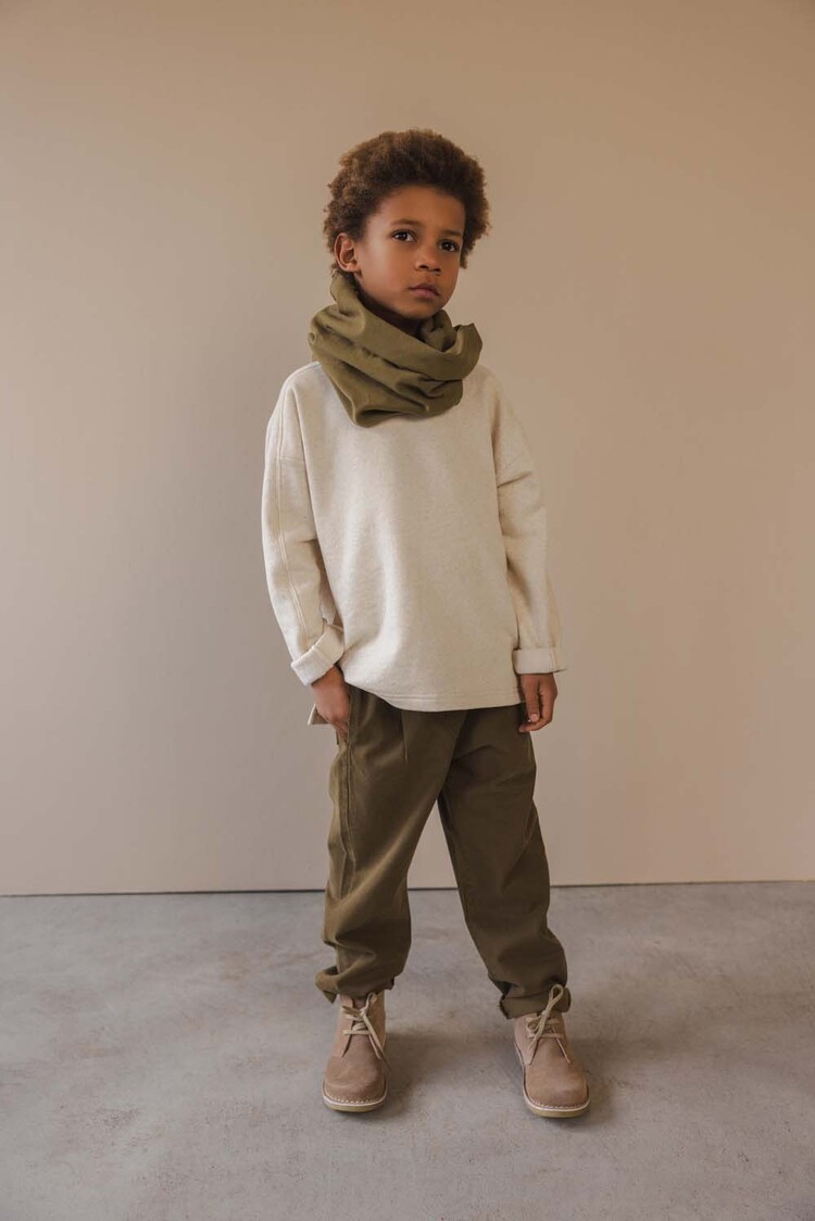 Phil & Phae Twill loose pants - dark moss