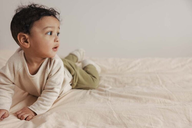 Phil & Phae Tapered baby sweat pants - soft moss