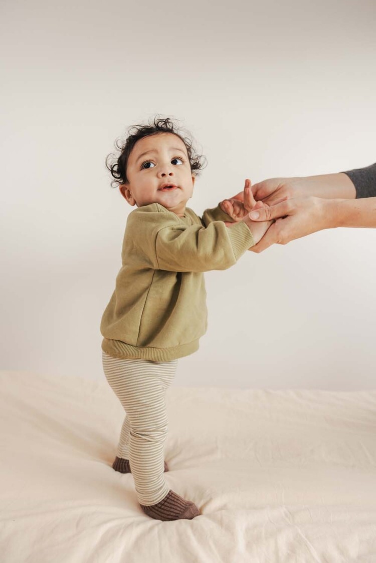 Phil & Phae Chunky baby sweater - soft moss