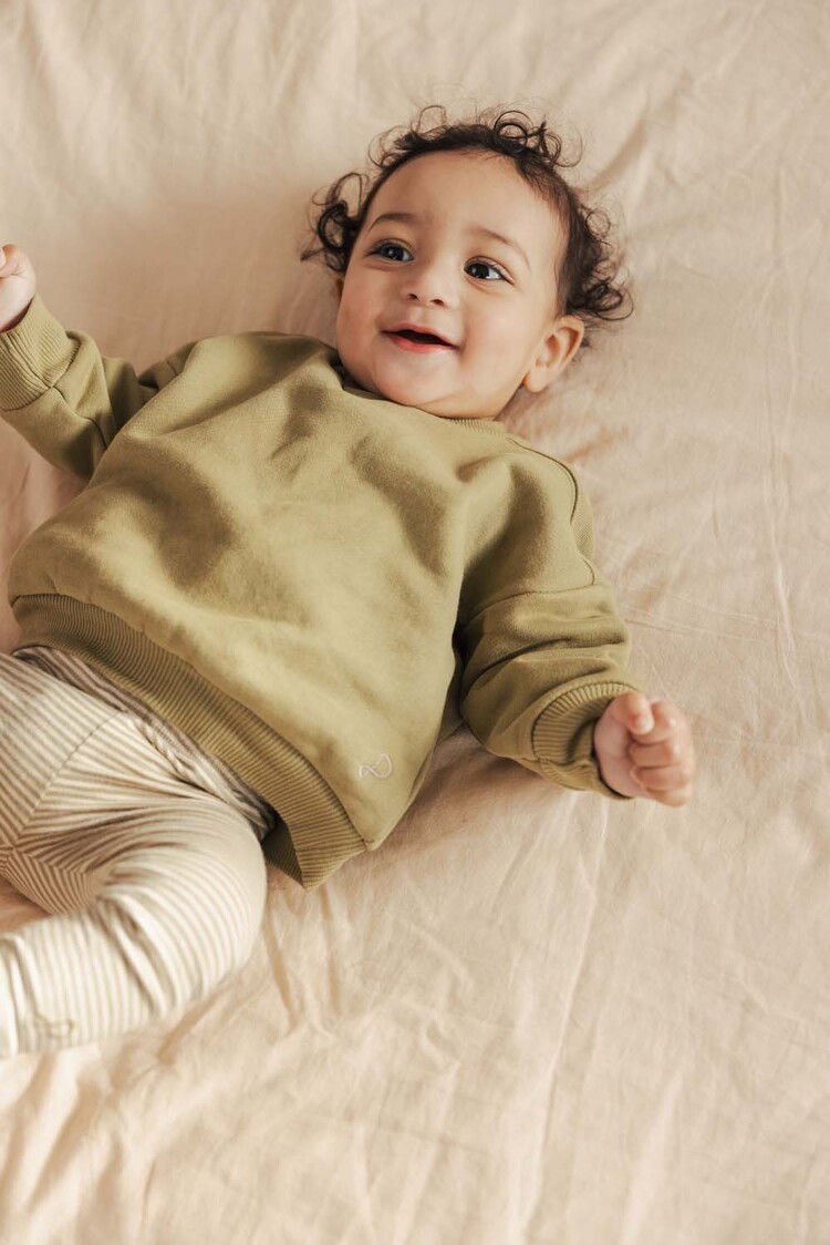 Phil & Phae Leggings stripes - soft moss stripes