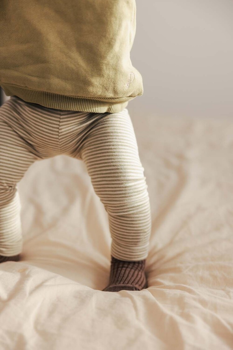 Phil & Phae Leggings stripes - soft moss stripes