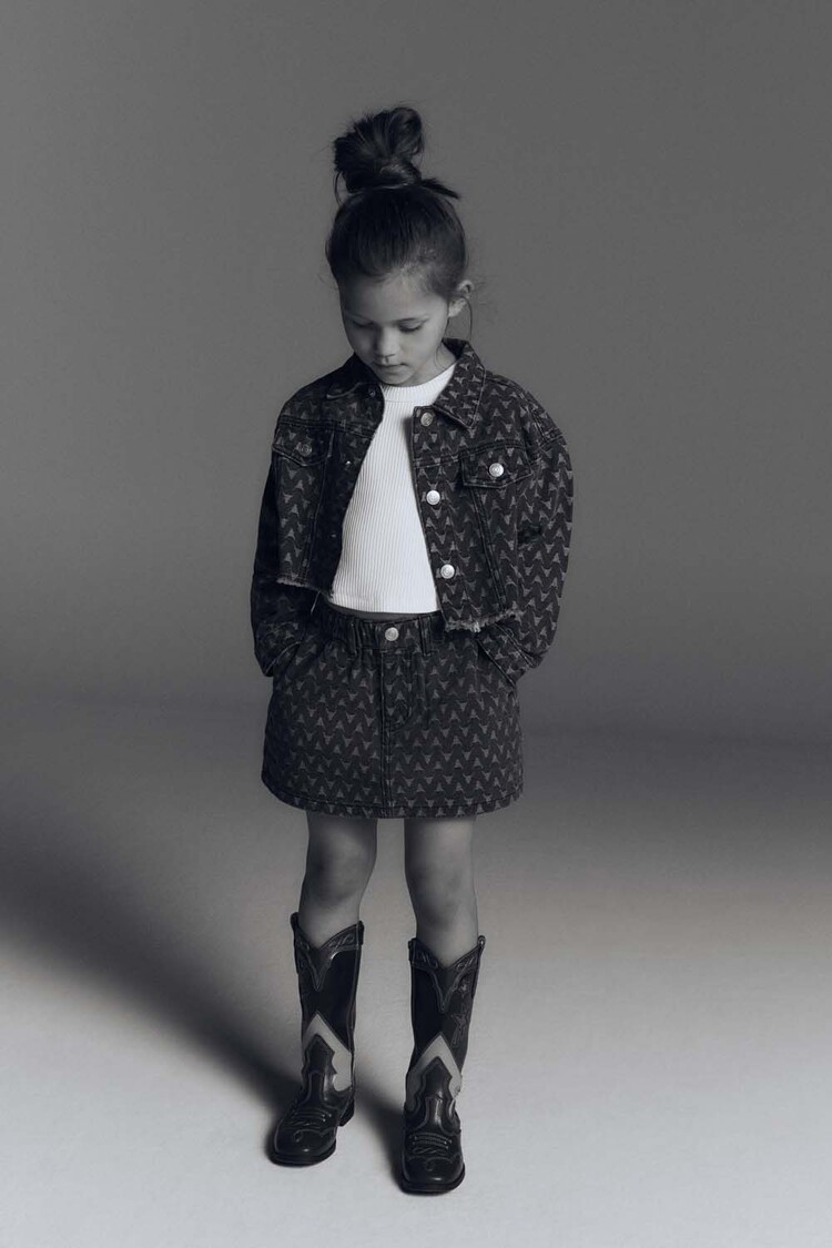 ALIX Bull denim skirt - Dark grey