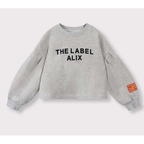 ALIX Cropped sweater - Soft gray melange