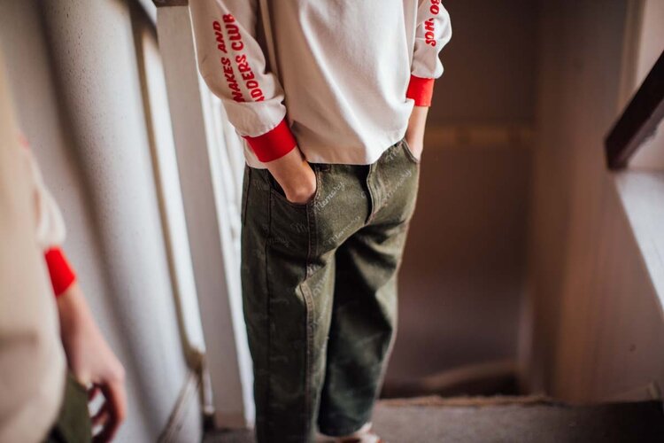 Bobo Choses Memory all-over denim pants