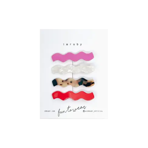 Imruby - haar accessoires Wave clip set (4)