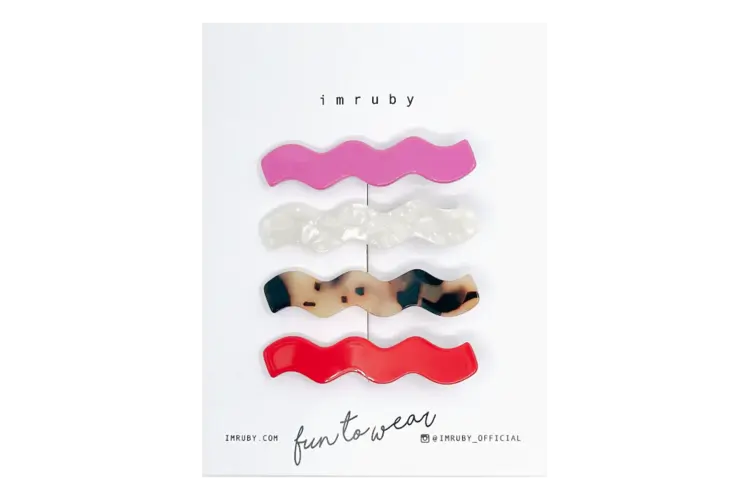 Imruby - haar accessoires Wave clip set (4)