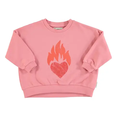 Piupiuchick Sweatshirt | pink w/ Heart Print