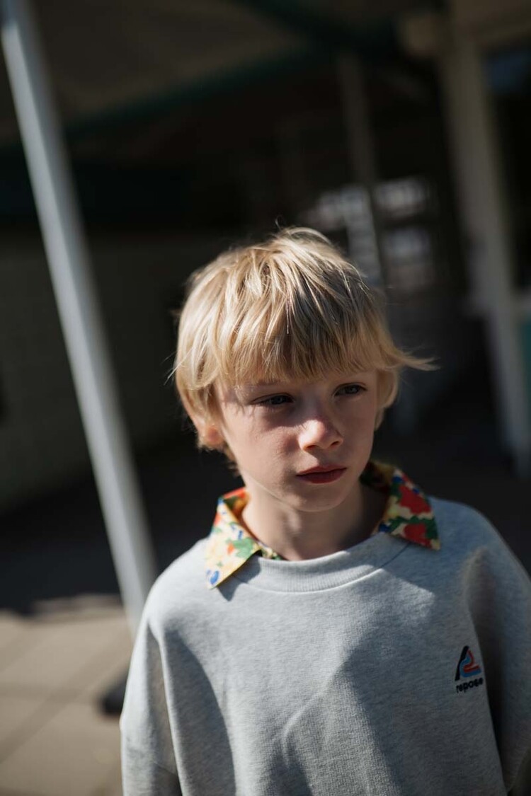 REPOSE AMS Cozydrop Sweater - Light Mixed Cream