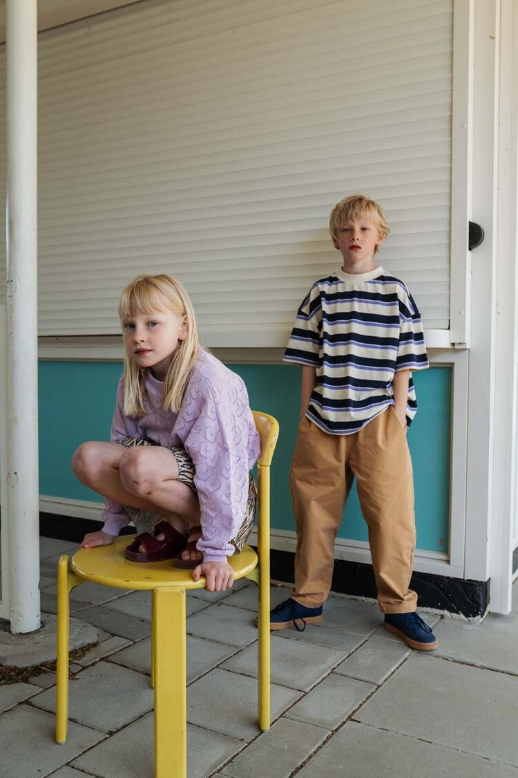 REPOSE AMS knit Slouchy Sweater - Soft Glacier Bloom