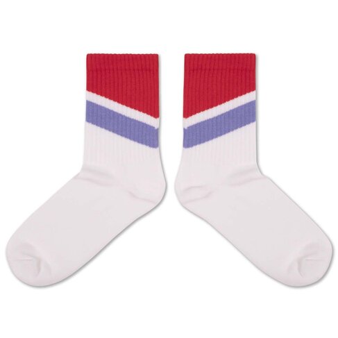 REPOSE AMS Sporty Socks - White Stripe