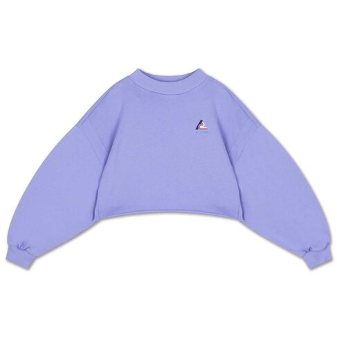 REPOSE AMS Crop Heart Sweater - Glacier Bloom