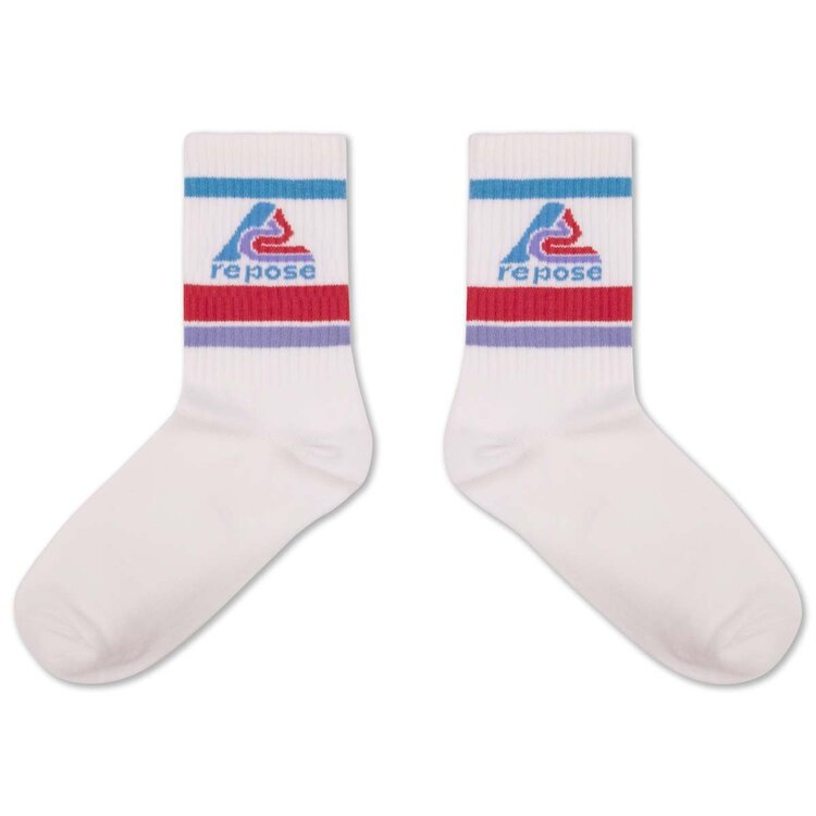 REPOSE AMS Sporty Socks - White Logo