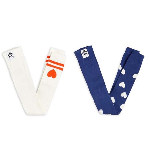 Mini Rodini Hearts 2-pack Leggings - Multi - Copy