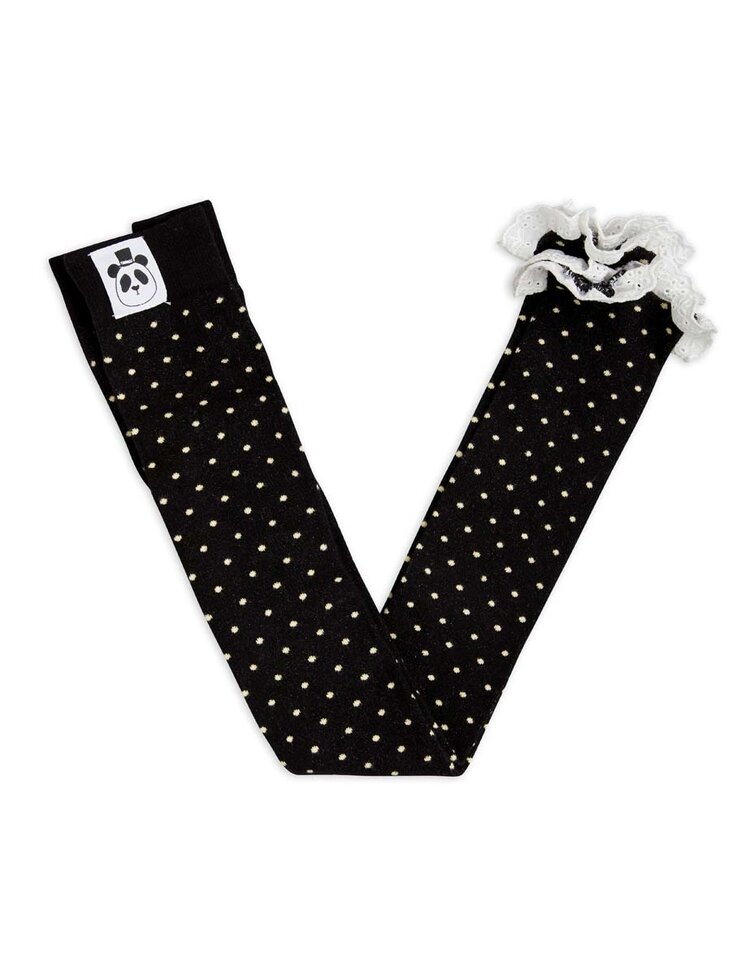 Mini Rodini Polka dot lace edge 1-pack leggings