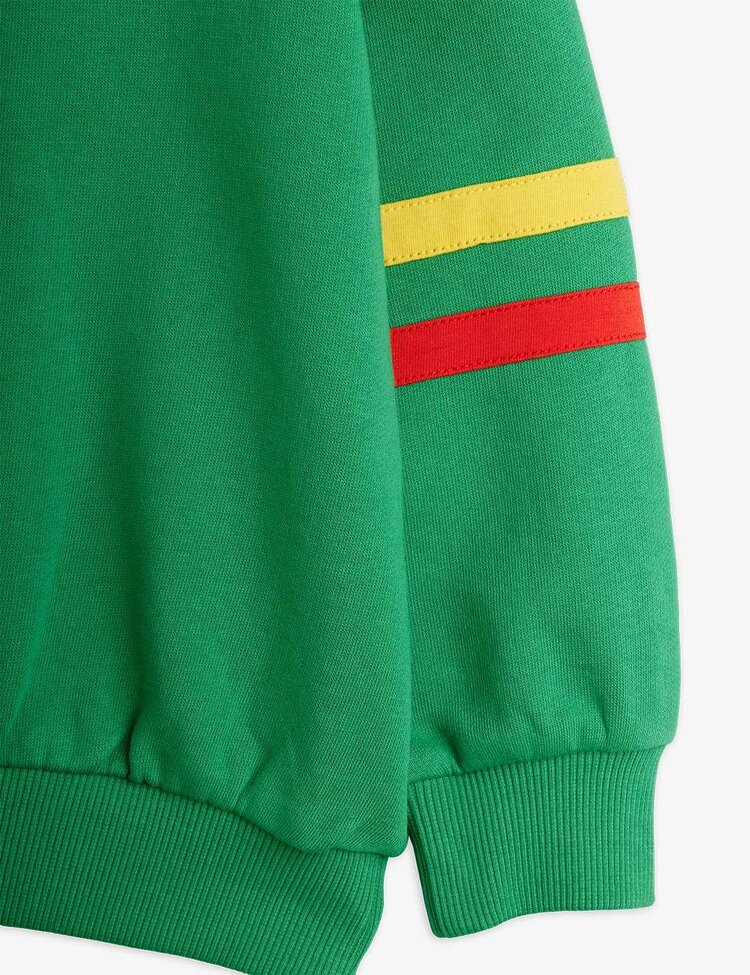 Mini Rodini ET emb half zip sweatshirt - green