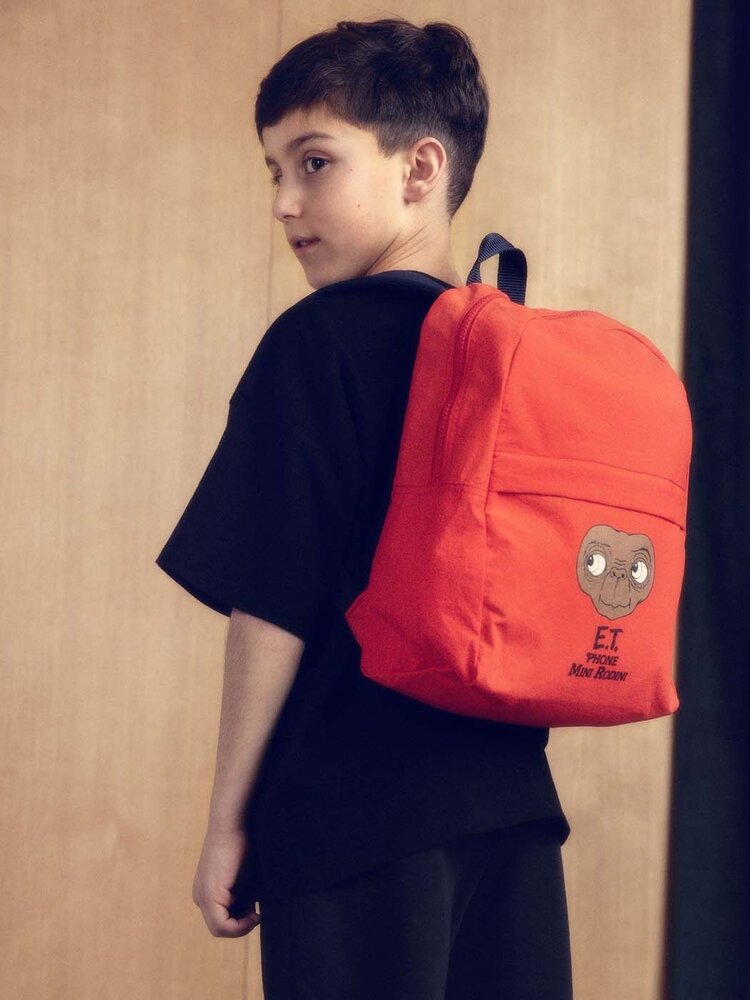 Mini Rodini ET emb lightweight backpack - red