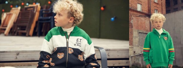 Mini Rodini E.T. baseball jacket - green