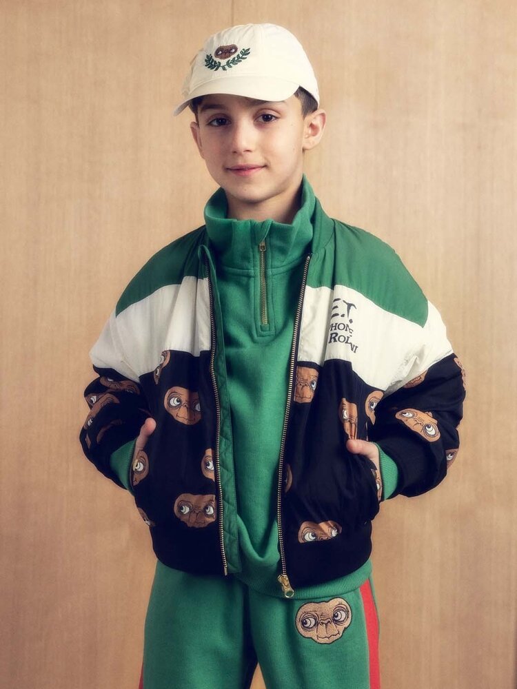Mini Rodini E.T. baseball jacket - green