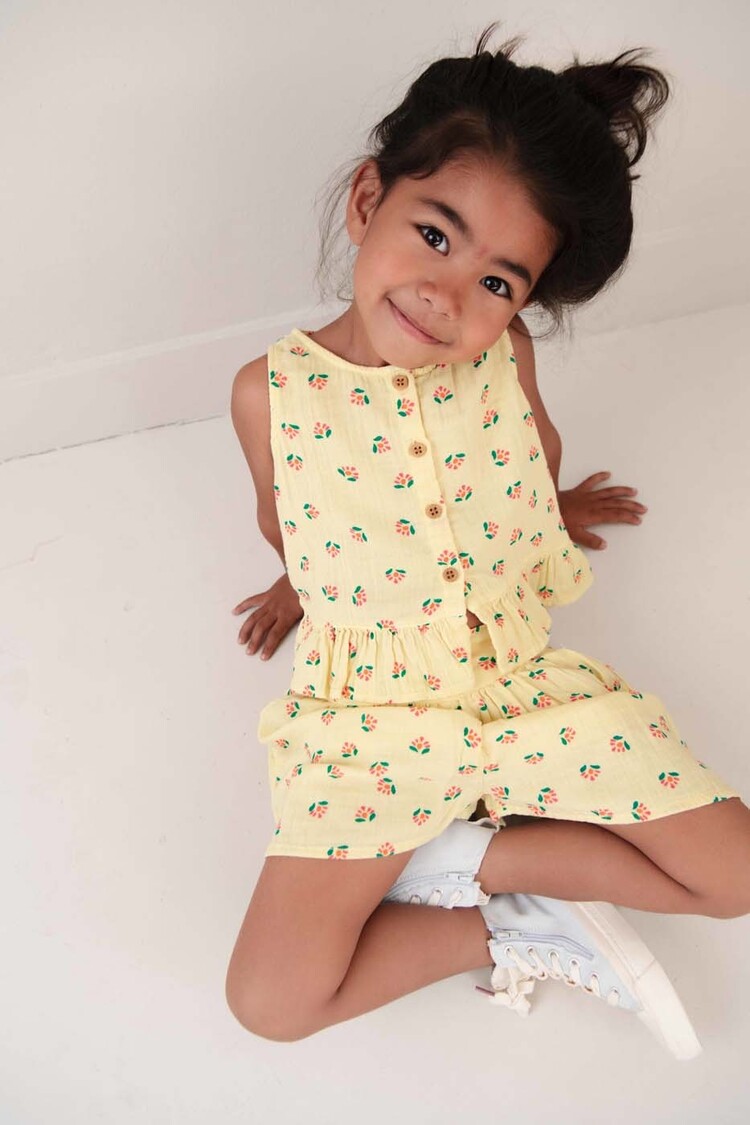 Jenest Summer Shorts - Flower Aop Soft Yellow