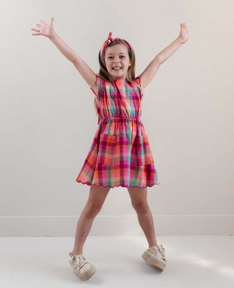 Jenest Kiki Dress - Fuchsia Multi Check