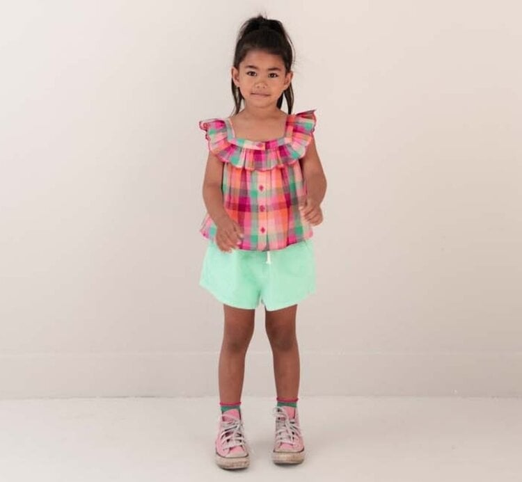 Jenest Didi Top - Fuchsia Multi Check