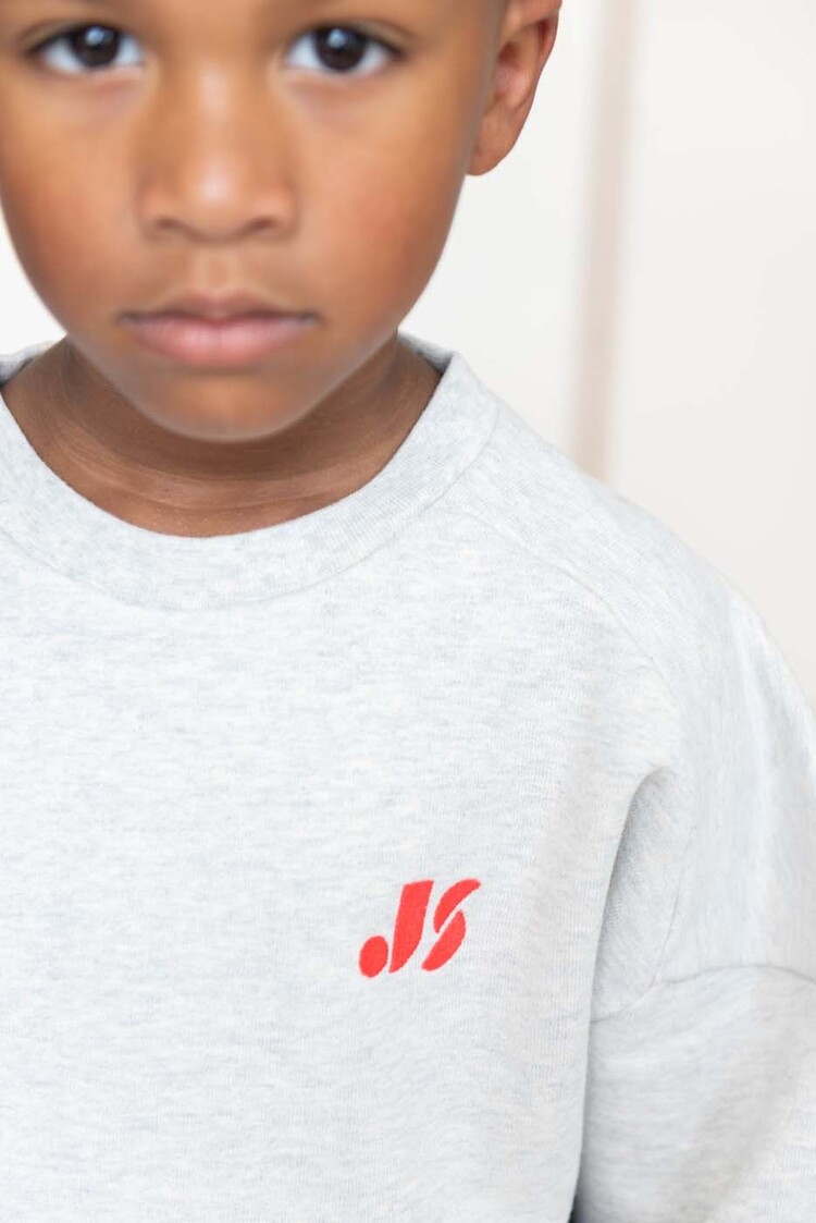 Jenest Sammy Sweater - Grey Melange Navy Blue