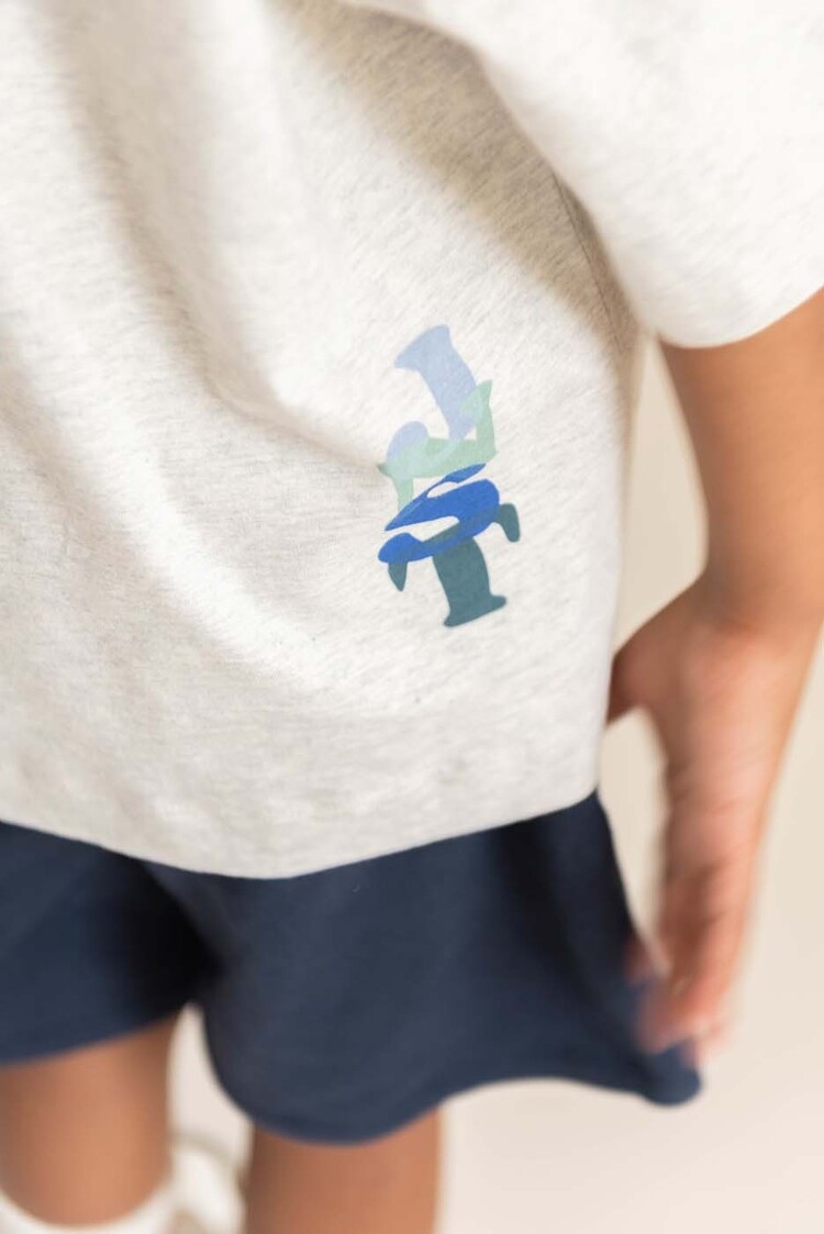 Jenest Mase T-shirt - Grey Melange