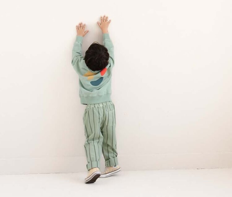 Jenest Kick Pants - Sage Green Stripe