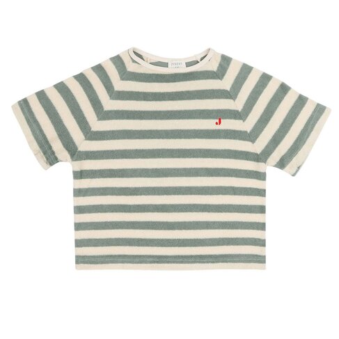 Jenest To T-shirt - Sage Green Off White Stripe