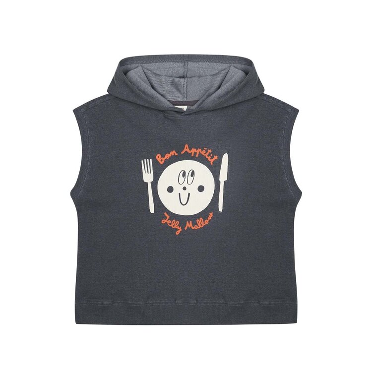 Jelly Mallow Plate Waffle Sleeveless Hoodie