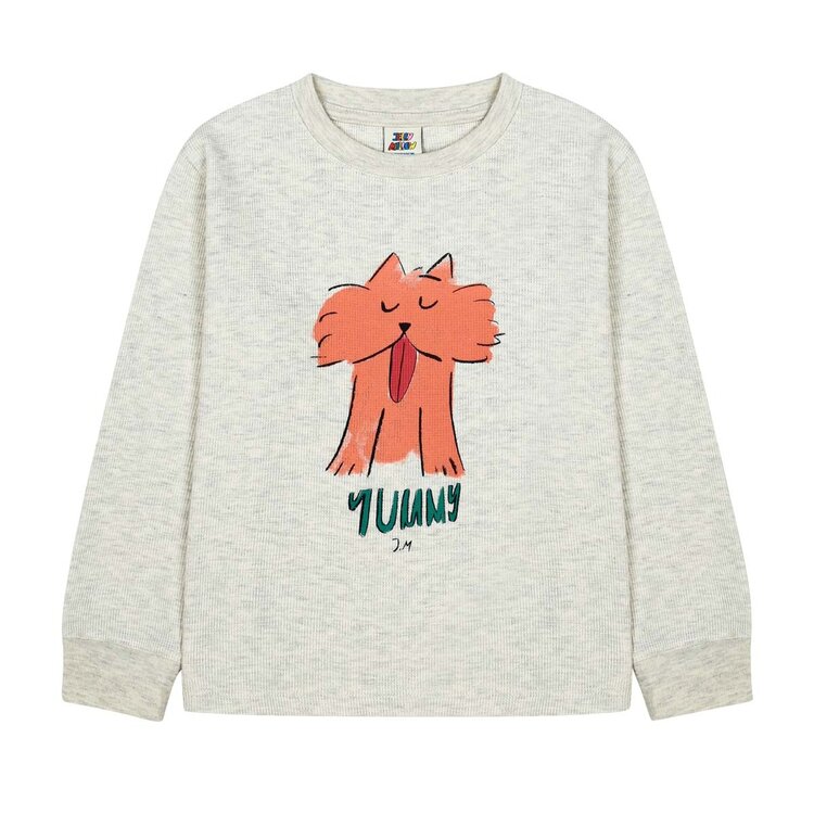 Jelly Mallow Cat Waffle Longsleeve T-shirt